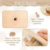 Wooden Drawer Cabinet Knobs Animal Shape Baby Room Decor