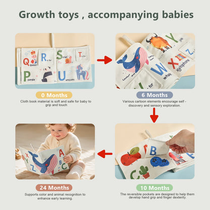 Baby Cloth Book Early Education English Word Learning Toy