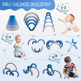 Silicone Rainbow Building Blocks Montessori Learning Toy