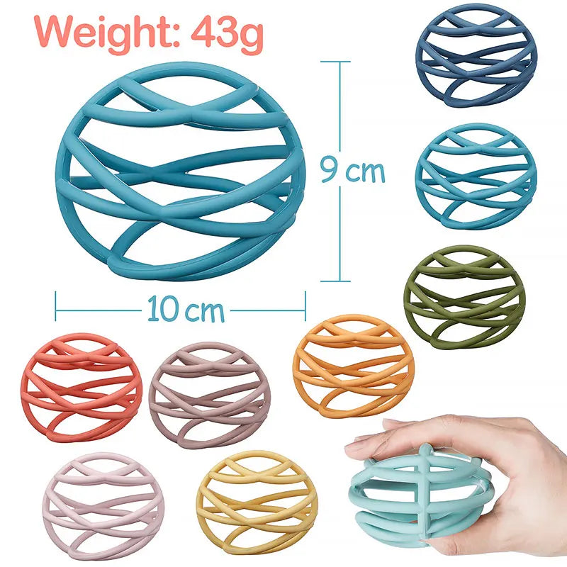 Baby Silicone Grip Ball Educational Teether