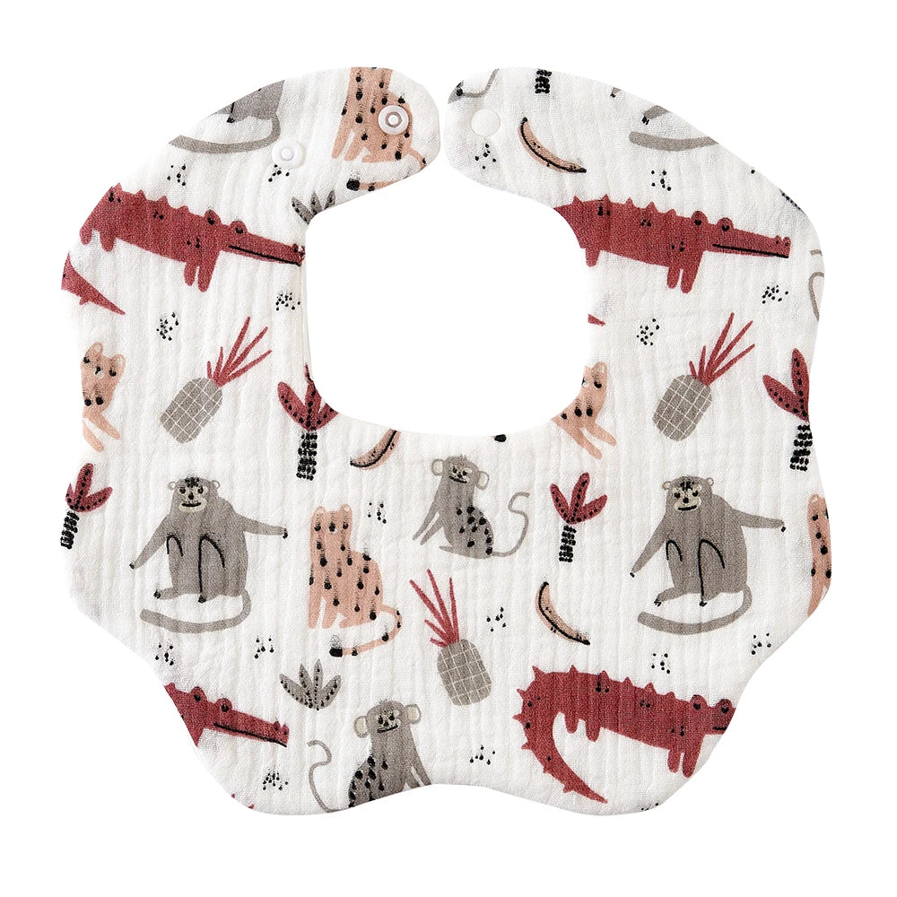 Crepe Cotton Muslin Baby Feeding Bib and Burp Cloth