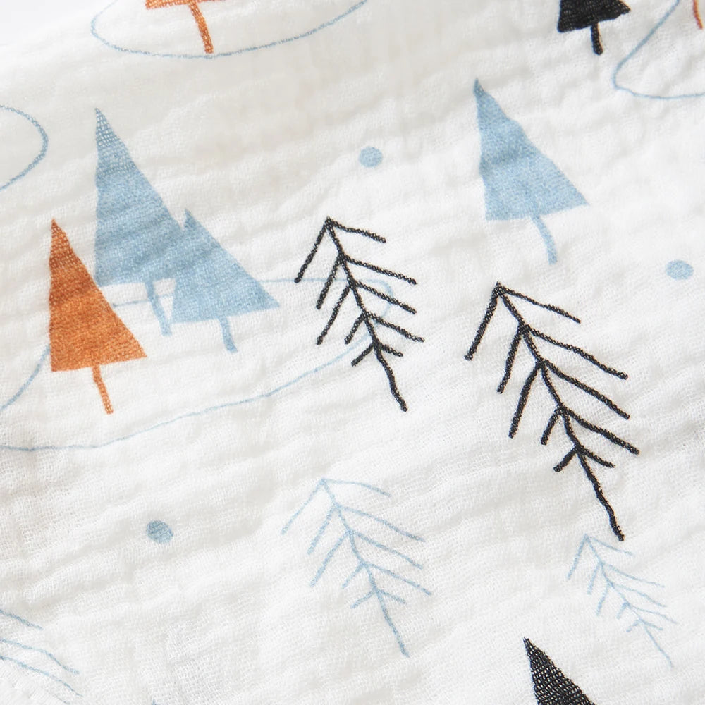 Cotton Muslin Hooded Baby Bath Towel Infant Swaddle