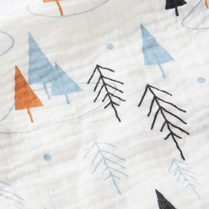 Cotton Muslin Hooded Baby Bath Towel Infant Swaddle