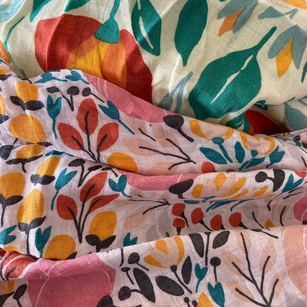 Bamboo Cotton Muslin Baby Swaddle Blanket Quilt