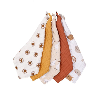 Bamboo Cotton Baby Muslin Towel and Burp Cloth Pack