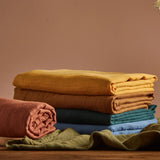 Double Layer Cotton Muslin Swaddle Baby Blanket Set
