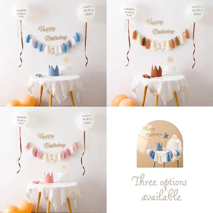 Baby Party Banner Tassel Pendant Set Birthday Decoration