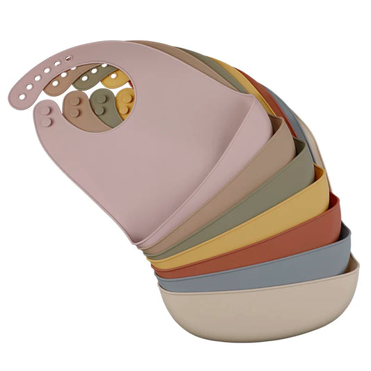 Easy Clean Baby Silicone Eating Bibs