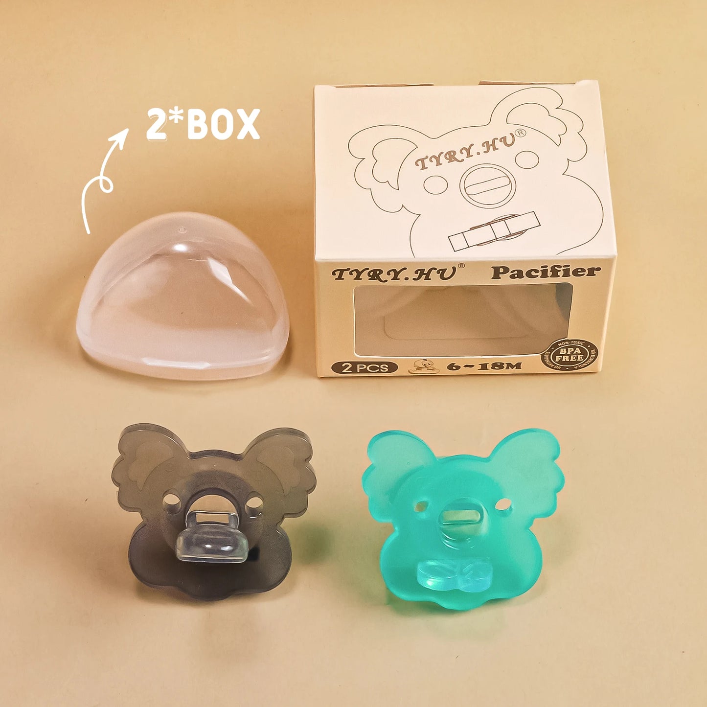 Silicone Koala Pacifier with Storage Box