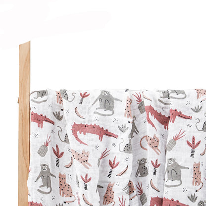 Bamboo Cotton Muslin Swaddle Nursing Cover Baby Wrap