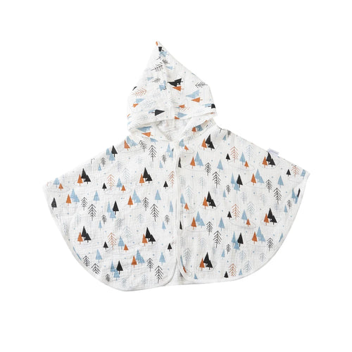 Cotton Muslin Hooded Baby Bath Towel Infant Swaddle