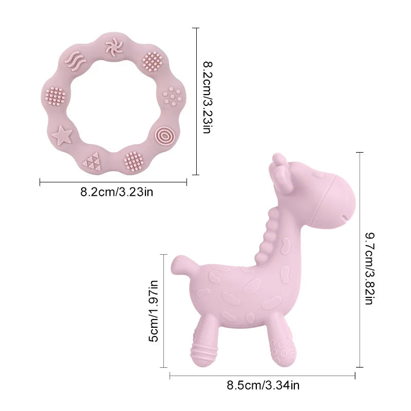 Baby Silicone Teething Rings Soft Toy