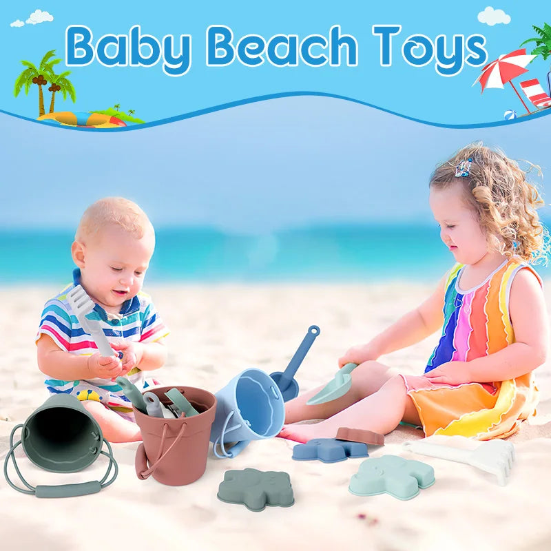 Silicone Sandbox Toy Set for Kids Outdoor Beach Play