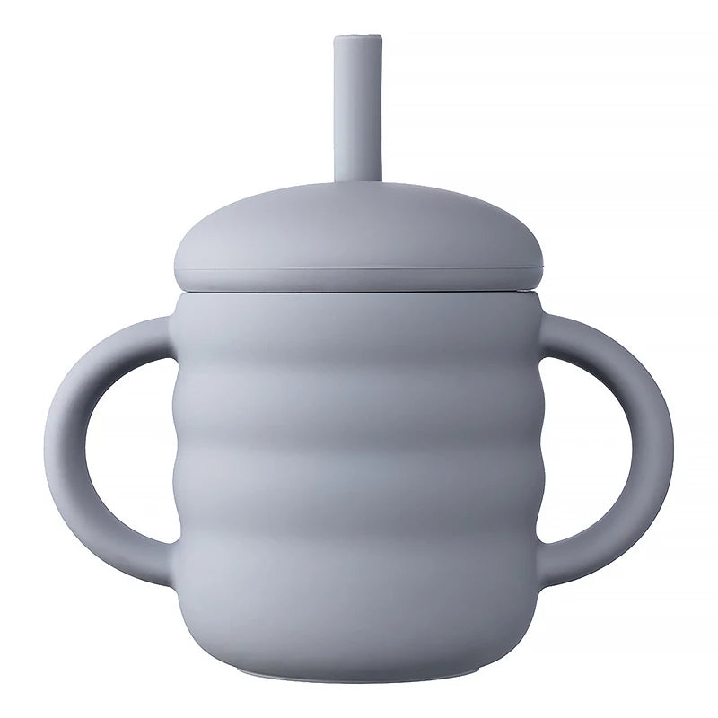 Silicone Baby Drinking Cup Portable Learning Hand Grip