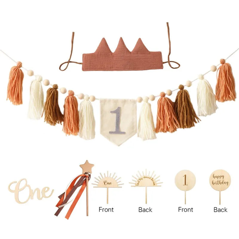 Baby Party Banner Tassel Pendant Set Birthday Decoration