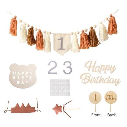 Baby Party Banner Tassel Pendant Set Birthday Decoration