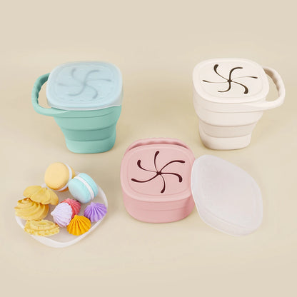 Portable Baby Silicone Snack Cup Box