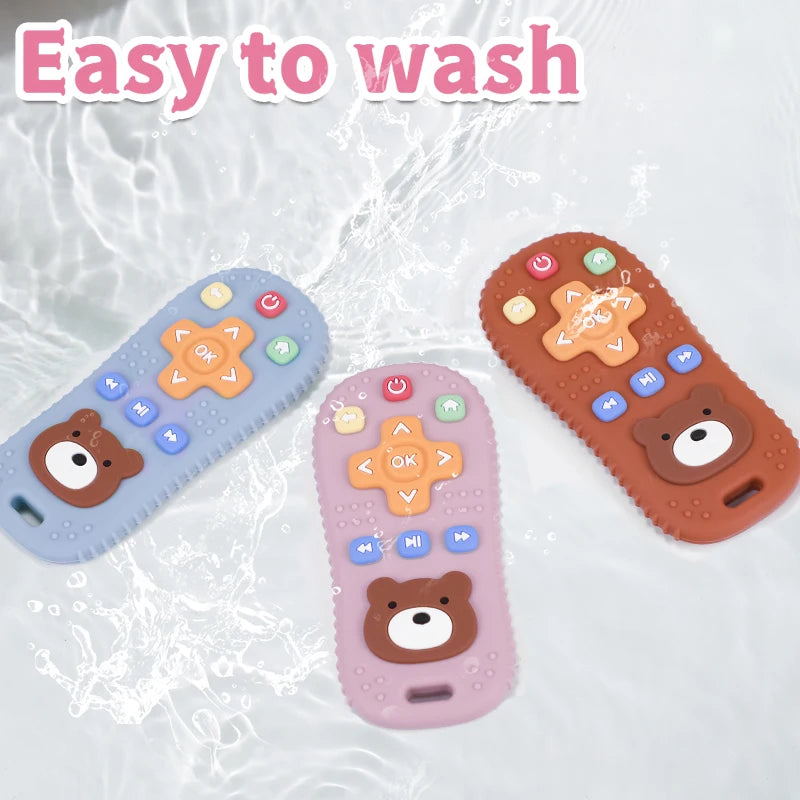 Baby Silicone TV Remote Teether Sensory Toy