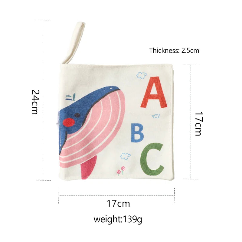 Baby Cloth Book Early Education English Word Learning Toy