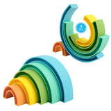 Silicone Rainbow Building Blocks Montessori Learning Toy