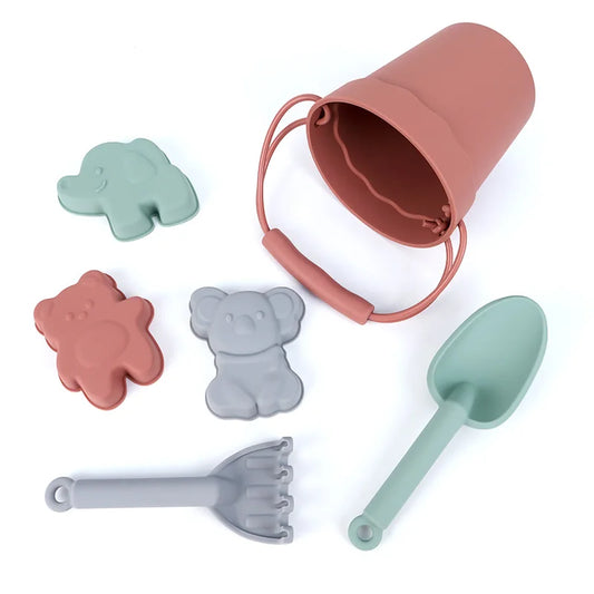 Silicone Sandbox Toy Set for Kids Outdoor Beach Play