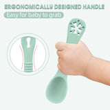 Baby Spoon Fork Set Soft Silicone Training Cutlery