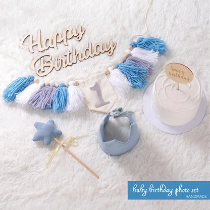 Baby Party Banner Tassel Pendant Set Birthday Decoration