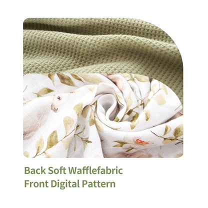 Waffle Baby Blanket Bamboo Cotton Quilt Large Size