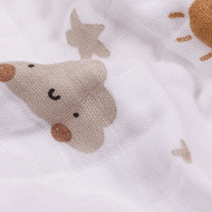 Bamboo Cotton Baby Muslin Towel and Burp Cloth Pack