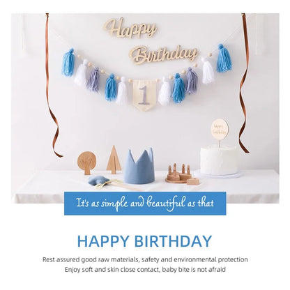 Baby Party Banner Tassel Pendant Set Birthday Decoration