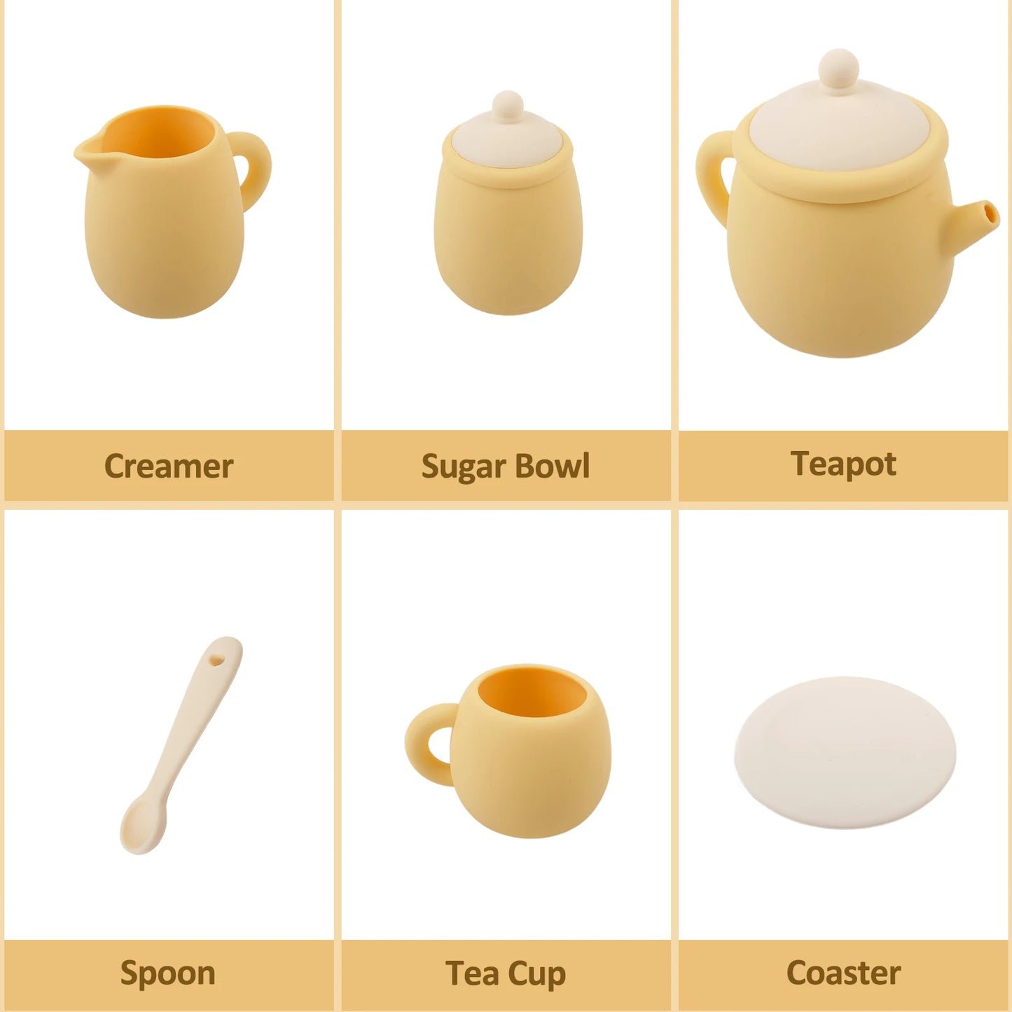 Montessori Wooden Tea Set Pretend Play Kitchen Toys