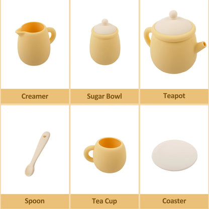Montessori Wooden Tea Set Pretend Play Kitchen Toys