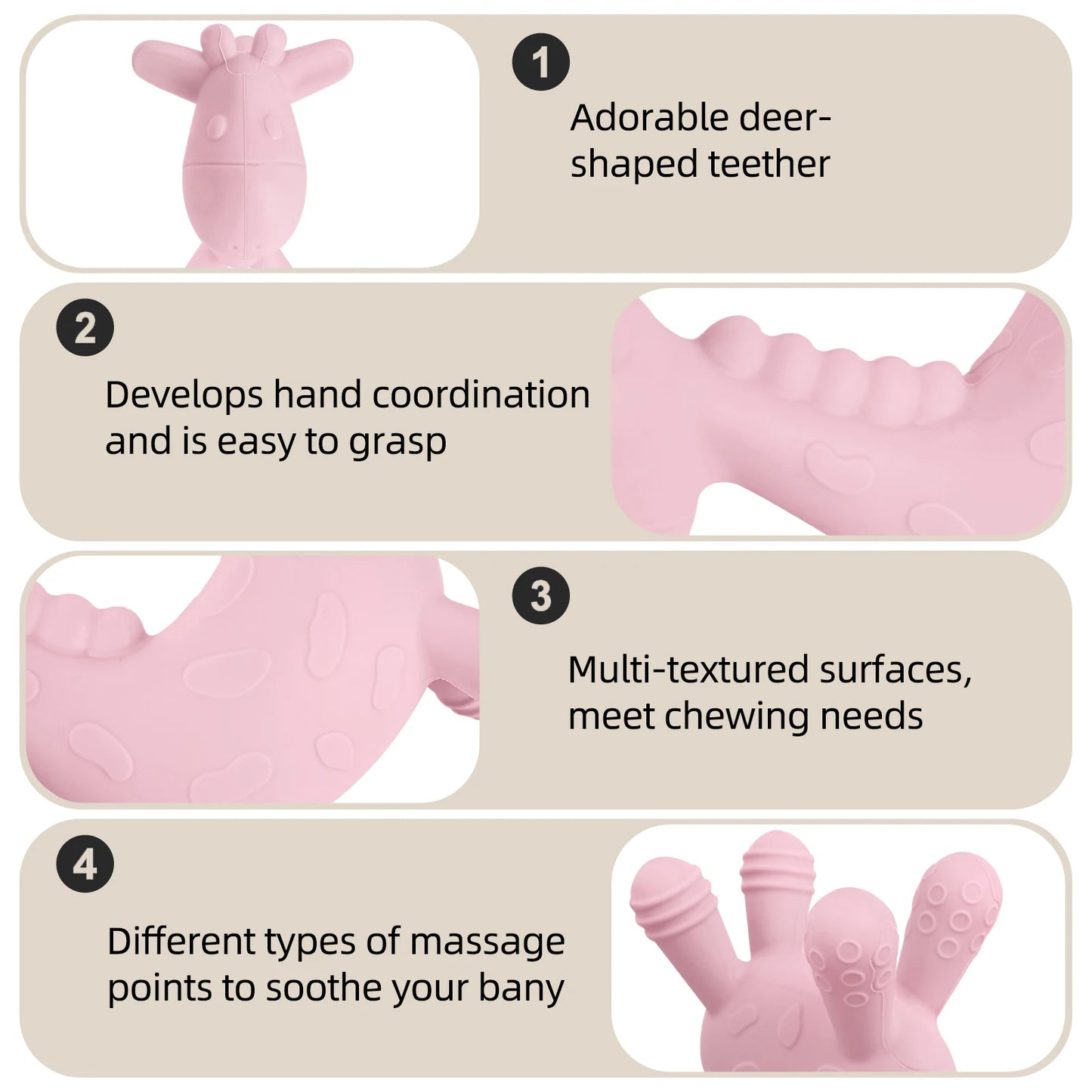 Baby Silicone Teething Rings Soft Toy