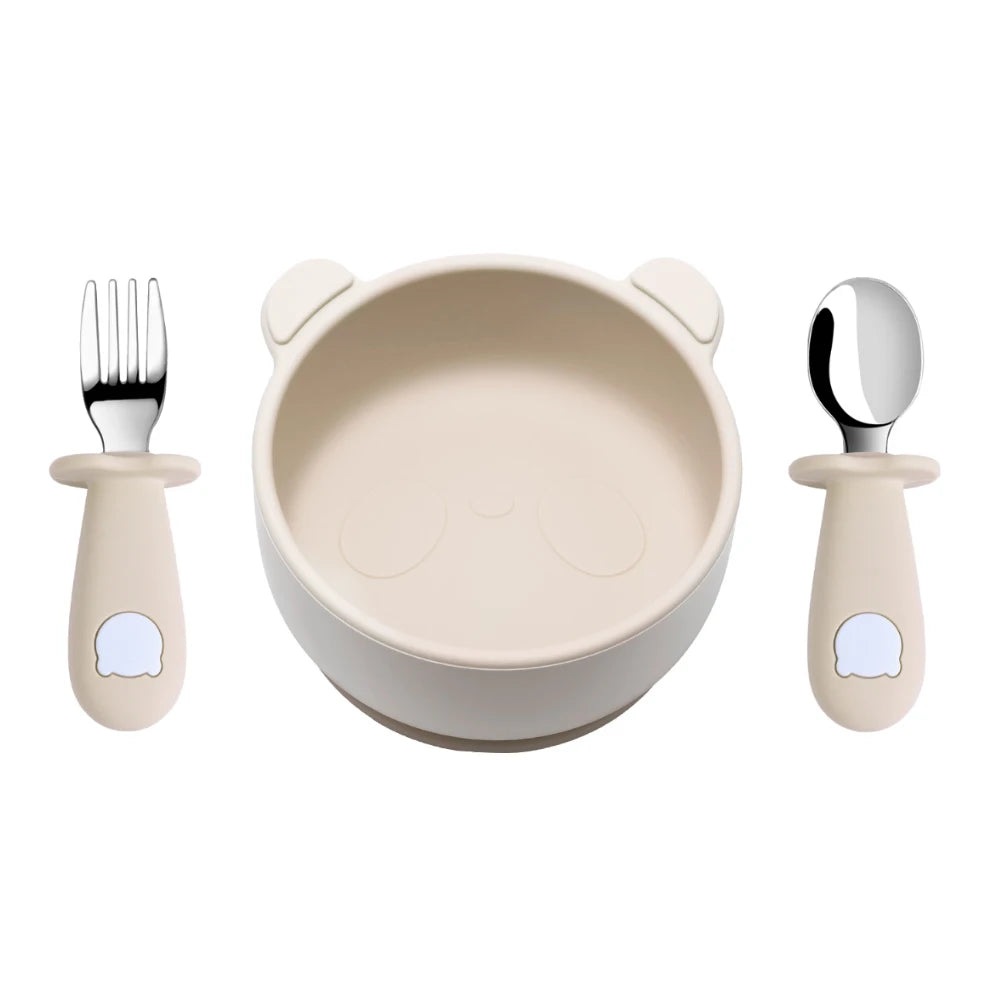 Baby Silicone Suction Bowl and Spoon Set