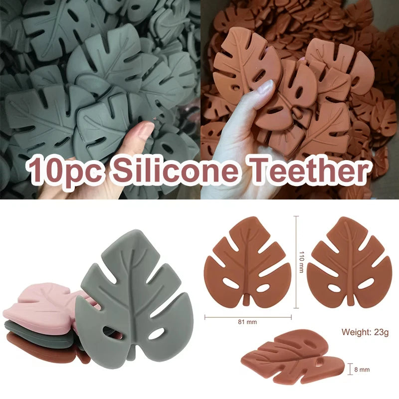 Baby Leaf Silicone Teether Set