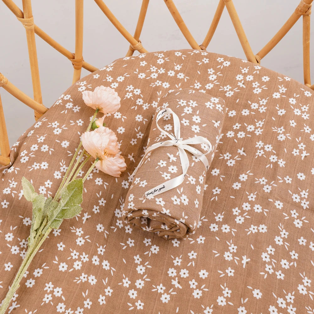 Bamboo Cotton Muslin Swaddle Nursing Cover Baby Wrap