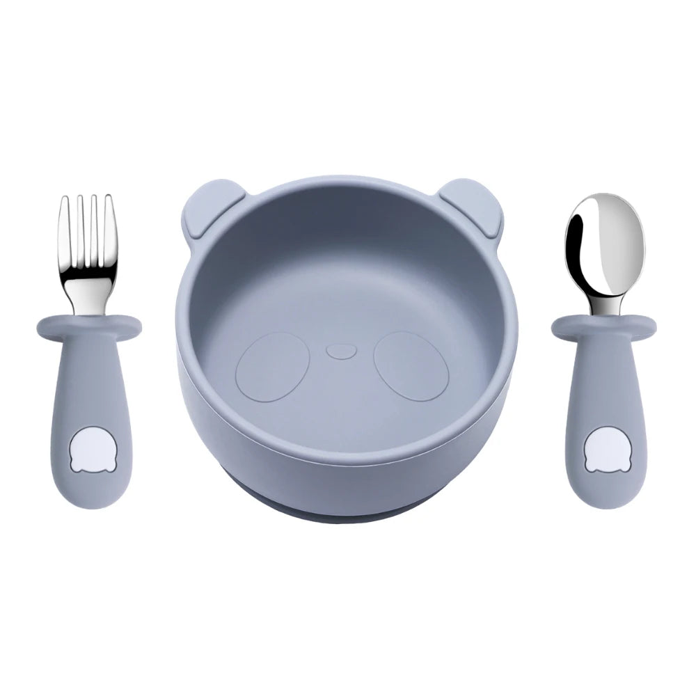 Baby Silicone Suction Bowl and Spoon Set