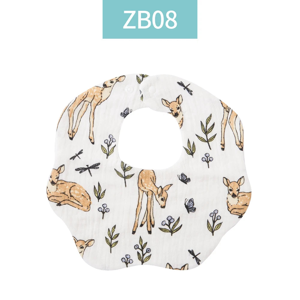 Crepe Cotton Muslin Baby Feeding Bib and Burp Cloth