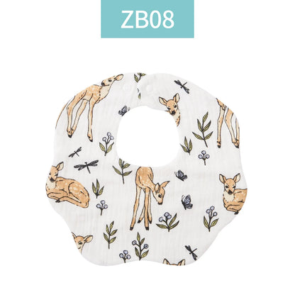 Crepe Cotton Muslin Baby Feeding Bib and Burp Cloth