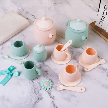 Montessori Wooden Tea Set Pretend Play Kitchen Toys