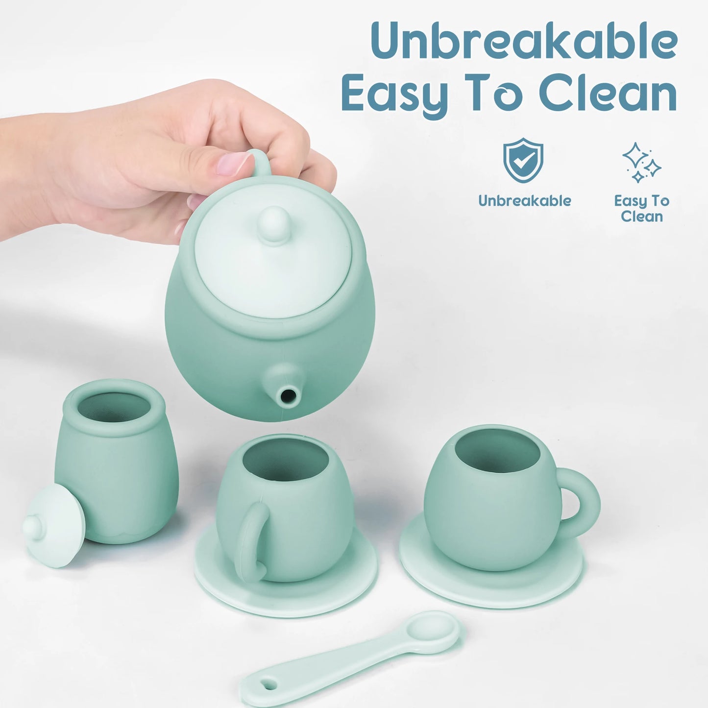 Montessori Wooden Tea Set Pretend Play Kitchen Toys