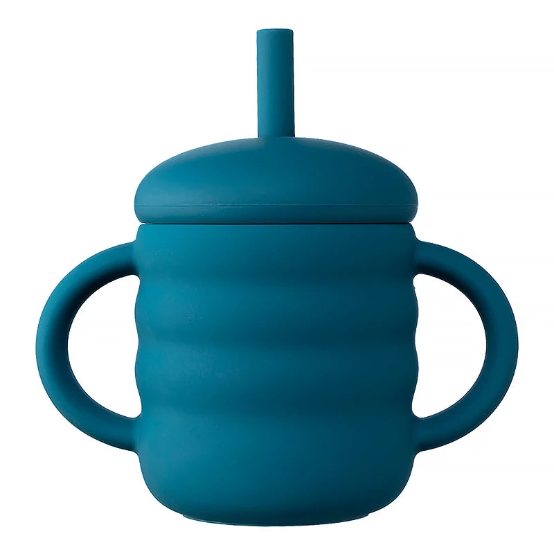 Silicone Baby Drinking Cup Portable Learning Hand Grip