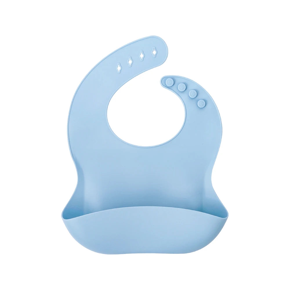 Silicone Baby Bib Waterproof Soft Feeding Burp Cloth
