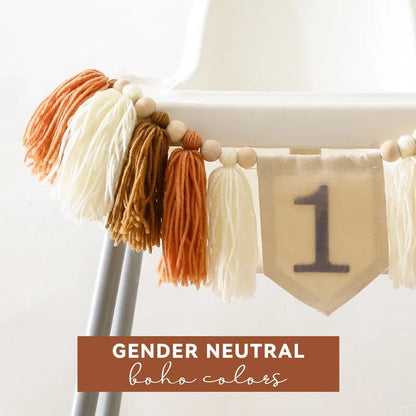 Baby Birthday Tassel Banner Milestone Party Decoration