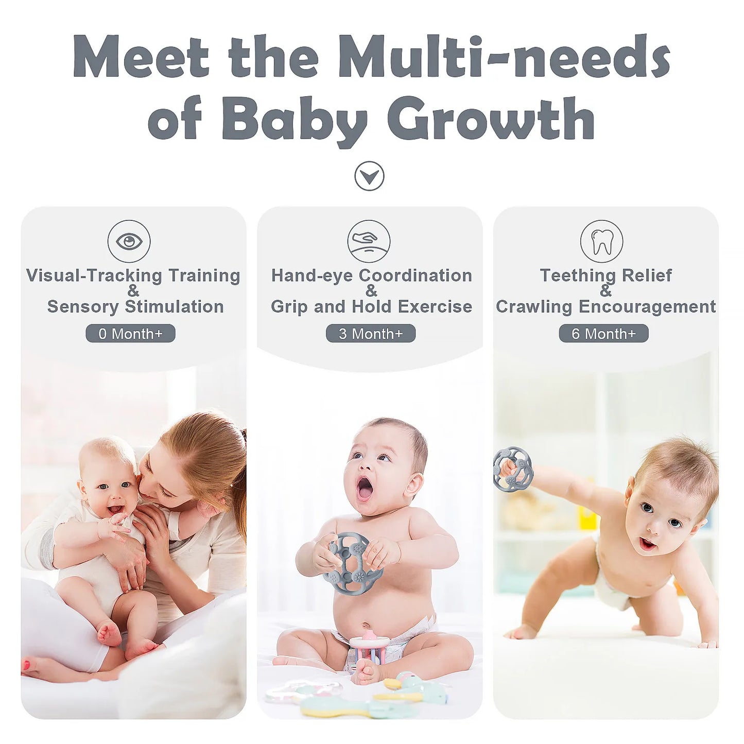Silicone Baby Fidget Teether Toy