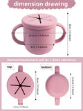 Silicone Baby Snack Cup Portable Spill Resistant Easy Grip