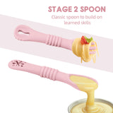 Baby Spoon Fork Set Soft Silicone Training Cutlery