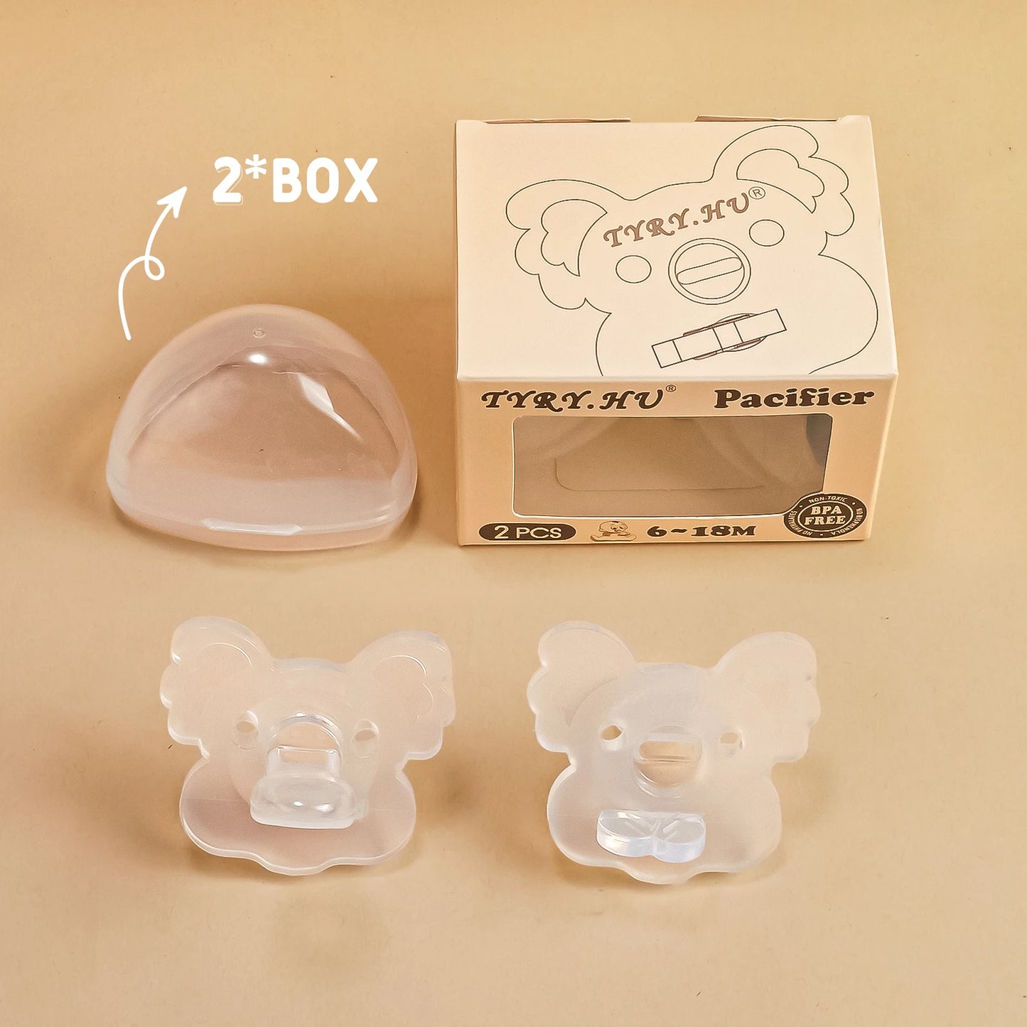 Silicone Koala Pacifier with Storage Box