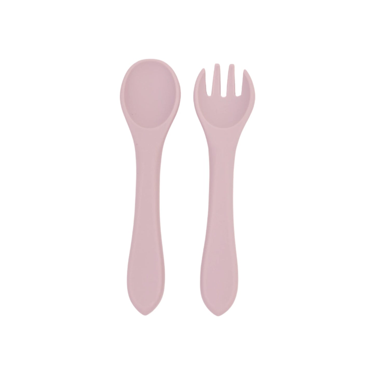 Soft Silicone Baby Spoon and Fork Set