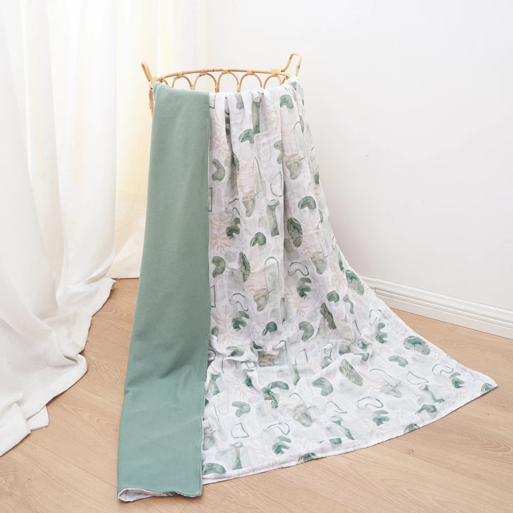 Waffle Baby Blanket Bamboo Cotton Quilt Large Size